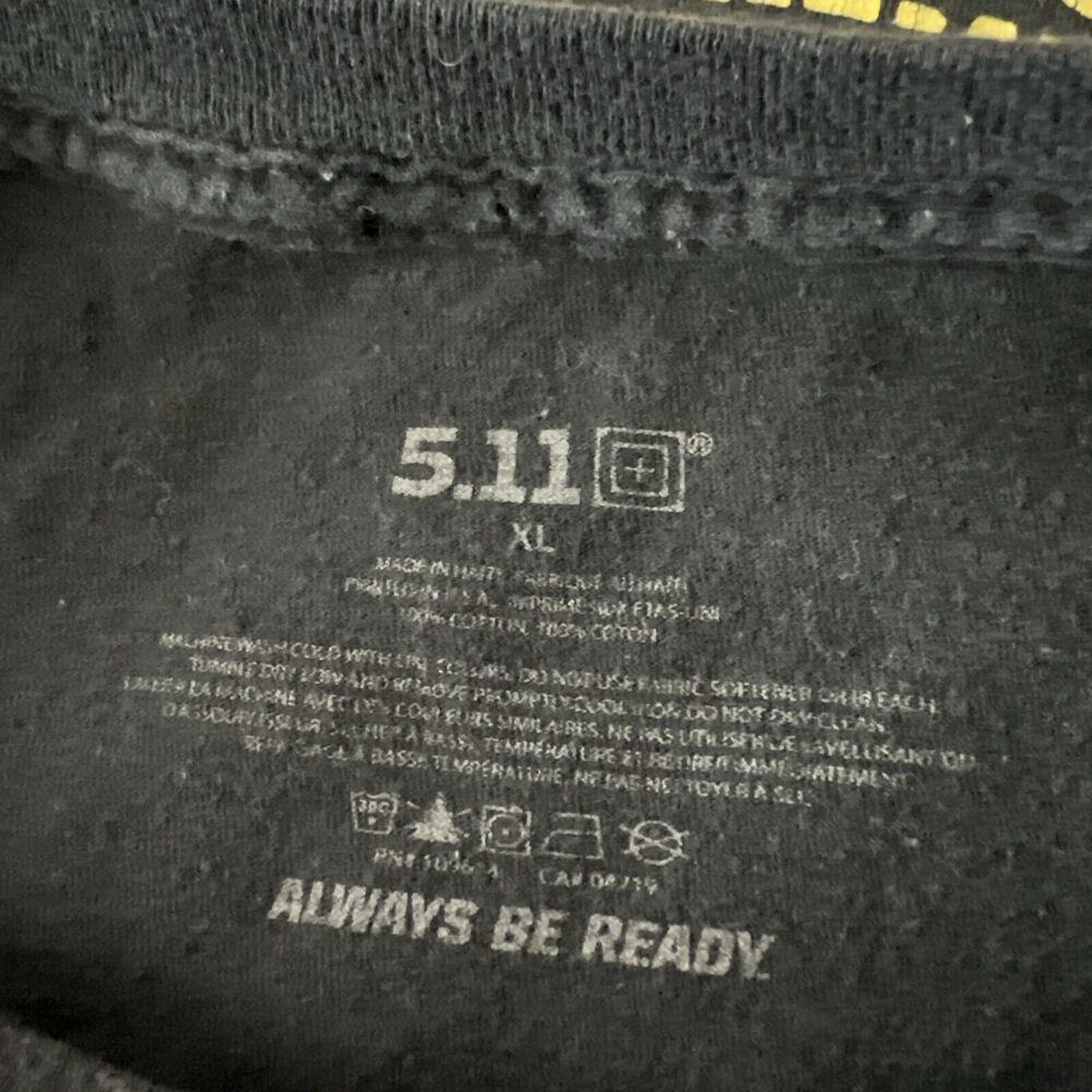 5.11 Tactical Always Be Ready Eagle Graphic T-Shirt Men's XL Black 100% Cotton - Picture 3 of 11